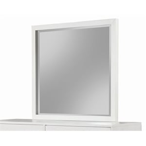 Alpine Furniture Madelyn Wood Dresser Mirror in White