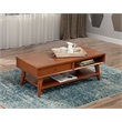 Alpine Furniture Flynn Wood 1 Drawer Coffee Table in Acorn (Brown)