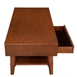 Alpine Furniture Flynn Wood 1 Drawer Coffee Table in Acorn (Brown)