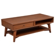 Alpine Furniture Flynn Wood 1 Drawer Coffee Table in Acorn (Brown)