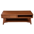 Alpine Furniture Flynn Wood 1 Drawer Coffee Table in Acorn (Brown)
