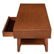 Alpine Furniture Flynn Wood 1 Drawer Coffee Table in Acorn (Brown)