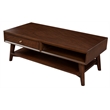 Alpine Furniture Flynn Wood 1 Drawer Coffee Table in Walnut