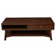 Alpine Furniture Flynn Wood 1 Drawer Coffee Table in Walnut