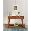 Alpine Furniture Flynn Wood Console Table with 2 Drawers in Acorn (Brown)
