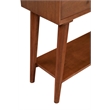 Alpine Furniture Flynn Wood Console Table with 2 Drawers in Acorn (Brown)