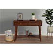 Alpine Furniture Flynn Wood Console Table with 2 Drawers in Walnut