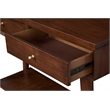 Alpine Furniture Flynn Wood Console Table with 2 Drawers in Walnut