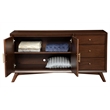Alpine Furniture Flynn Wood 3 Drawer Sideboard in Walnut