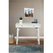 Alpine Furniture Flynn Wood 2 Drawer Desk in White