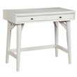 Alpine Furniture Flynn Wood 2 Drawer Desk in White