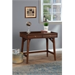 Alpine Furniture Flynn Wood 2 Drawer Desk in Walnut