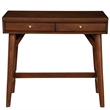 Alpine Furniture Flynn Wood 2 Drawer Desk in Walnut