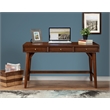 Alpine Furniture Flynn Large Wood 3 Drawer Desk in Walnut
