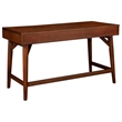 Alpine Furniture Flynn Large Wood 3 Drawer Desk in Walnut