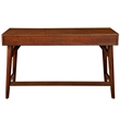 Alpine Furniture Flynn Large Wood 3 Drawer Desk in Walnut