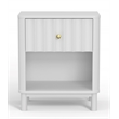 Alpine Furniture Stapleton 1 Drawer Nightstand in White