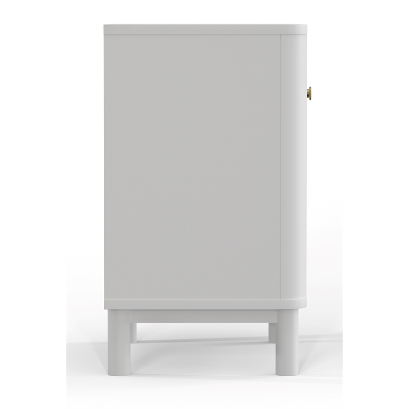 Alpine Furniture Stapleton 1 Drawer Nightstand in White