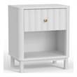 Alpine Furniture Stapleton 1 Drawer Nightstand in White