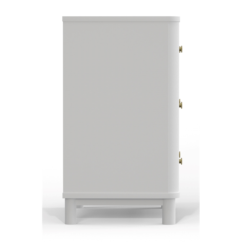 Alpine Furniture Stapleton 3 Drawer Small Chest in White