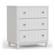 Alpine Furniture Stapleton 3 Drawer Small Chest in White