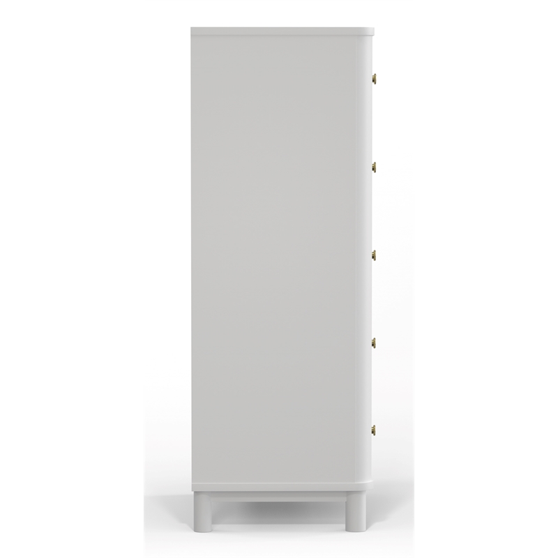 Alpine Furniture Stapleton 5 Drawer Chest in White