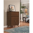 Alpine Furniture Flynn Large Bar Cabinet with Drop Down Tray in Walnut