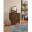 Alpine Furniture Flynn Small Bar Cabinet in Walnut