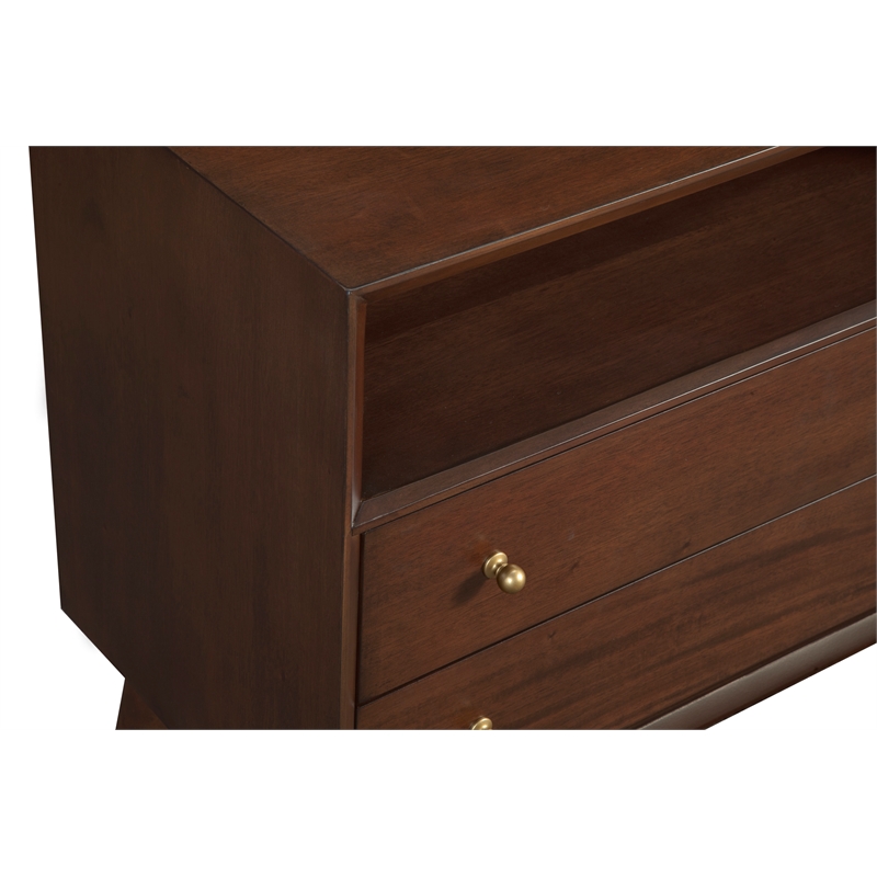 Alpine Furniture Flynn Large Nightstand in Walnut