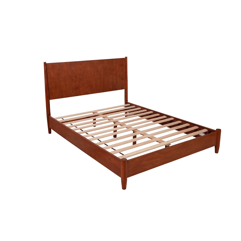 Alpine Furniture Flynn Standard King Platform Bed in Acorn