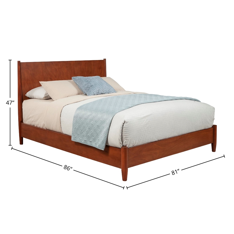 Alpine Furniture Flynn Standard King Platform Bed in Acorn