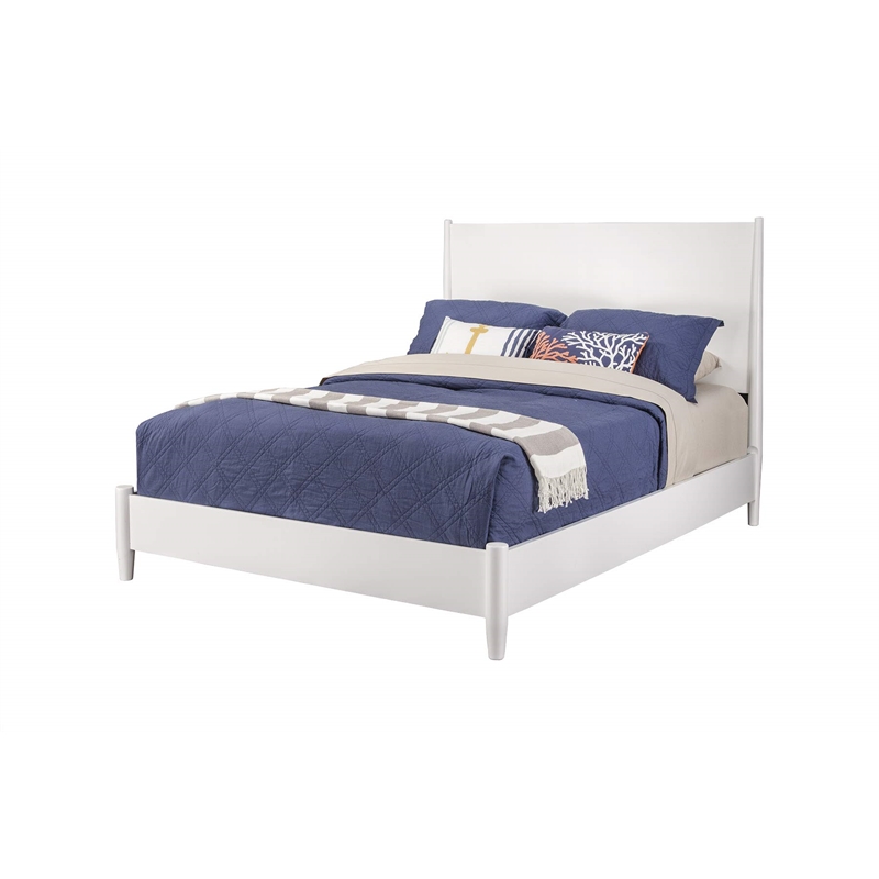 Alpine Furniture Flynn Full Platform Bed in White
