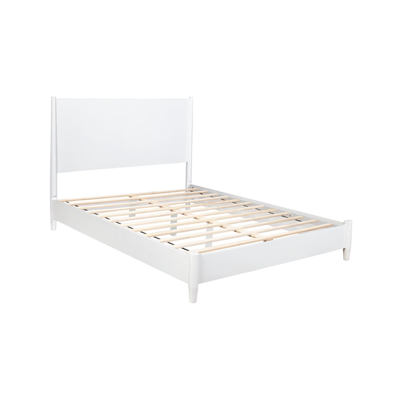 Alpine Furniture Flynn Full Platform Bed in White