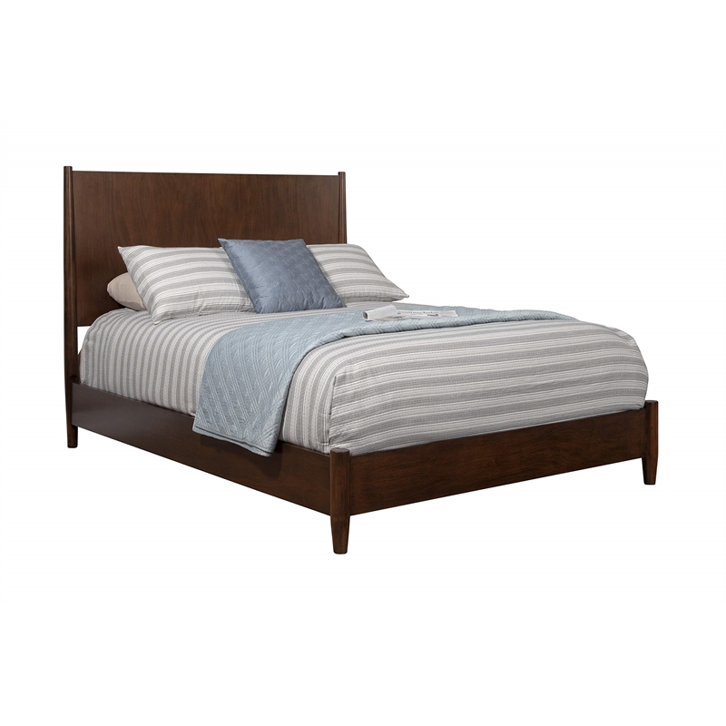 Alpine Furniture Flynn Full Platform Bed in Walnut