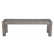 Alpine Furniture Fallon Solid Pine Dining Bench in Gray & Black