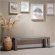 Alpine Furniture Fallon Solid Pine Dining Bench in Gray & Black
