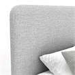Alpine Furniture Walden Upholstered Full Platform Bed in Gray