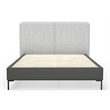 Alpine Furniture Walden Upholstered Full Platform Bed in Gray