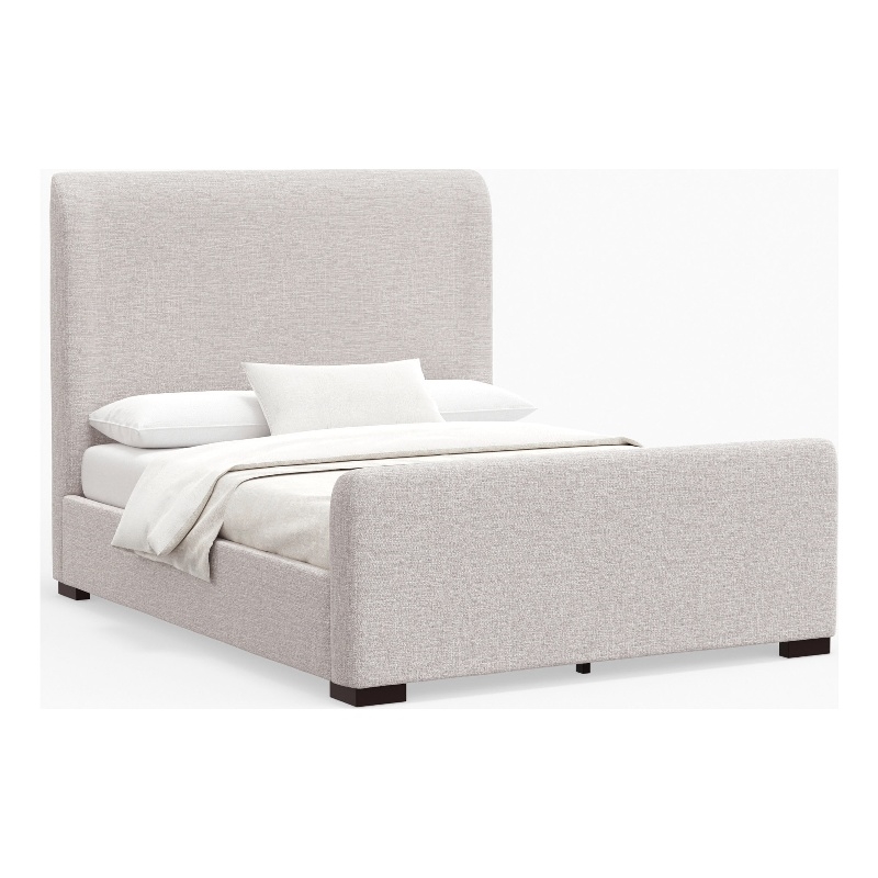 Alpine Furniture Adele Upholstered Full Platform Bed in Beige