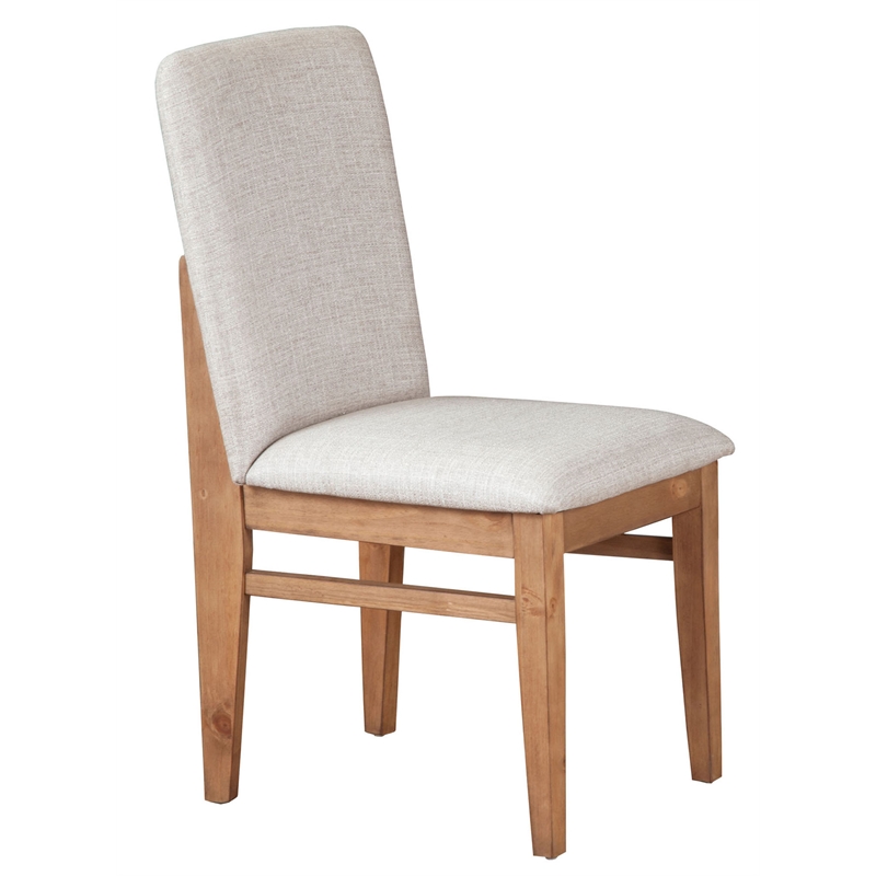 Alpine Furniture Olejo Solid Pine Set of 2 Wood Side Chairs in Natural