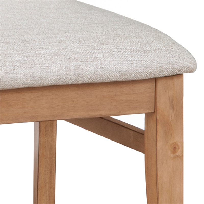 Alpine Furniture Olejo Solid Pine Set of 2 Wood Side Chairs in Natural