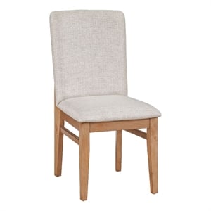 Alpine Furniture Olejo Solid Pine Set of 2 Wood Side Chairs in Natural