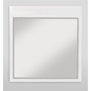 Alpine Furniture Carmel Wood Dresser Mirror in White