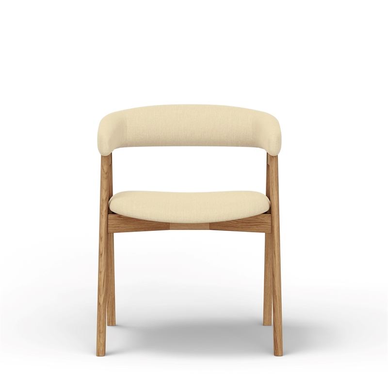 Alpine Furniture Cove Upholstered Set of 2 Dining Chairs in Natural