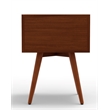 Alpine Furniture Flynn 2 Drawer Small Wood Nightstand in Acorn