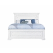 Alpine Furniture Clara Wood Queen Size Panel Bed in White Mist