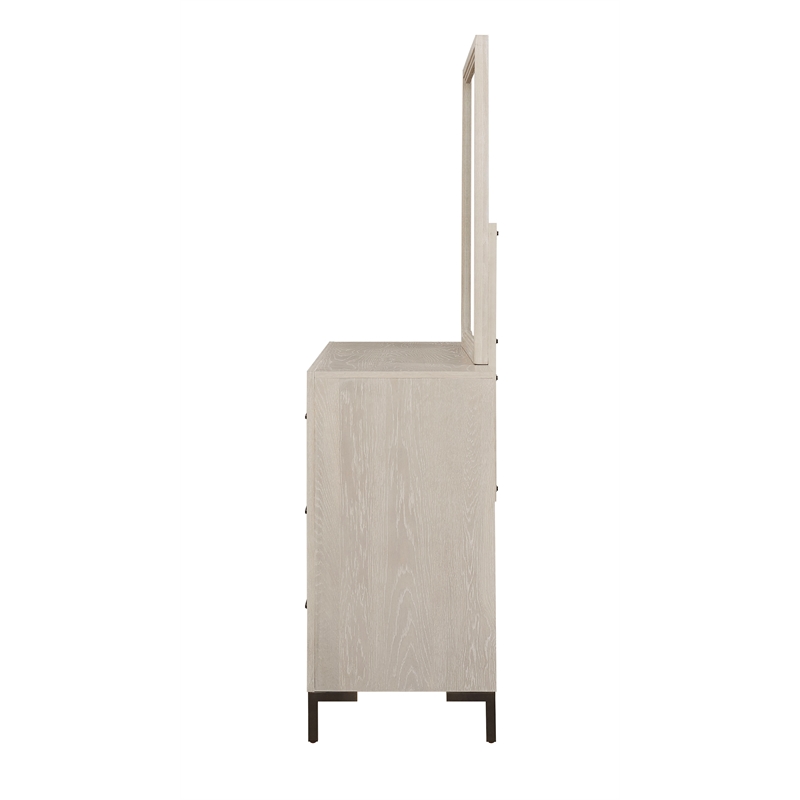 Alpine Furniture Bradley Mirror in Antique White