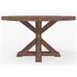 Alpine Furniture Newberry Round Dining Table in Medium Brown