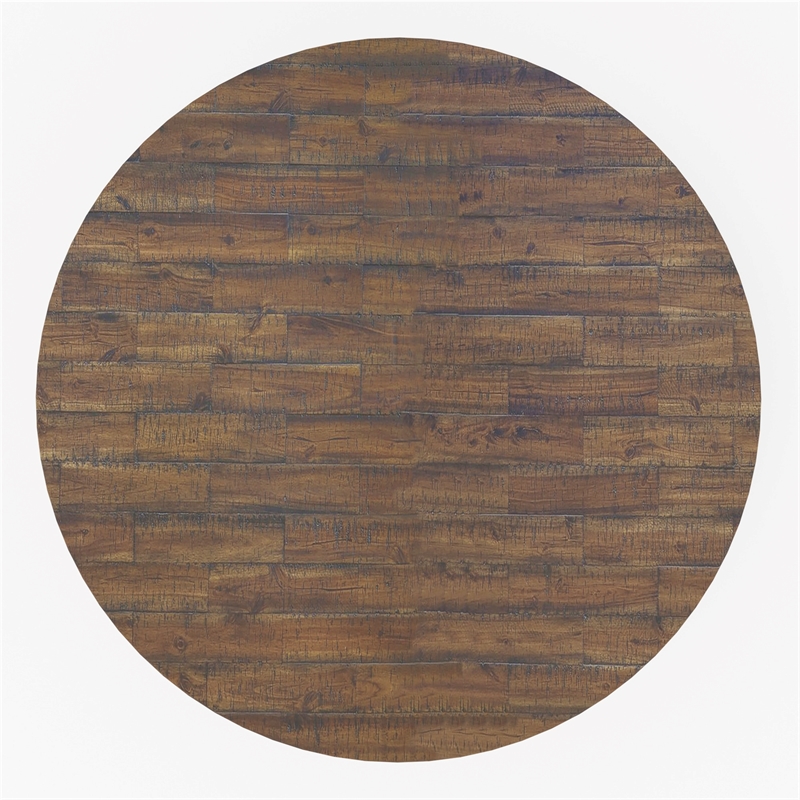 Alpine Furniture Newberry Round Dining Table in Medium Brown