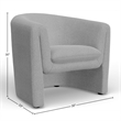 Alpine Furniture Tori Upholstered Accent Chair in Gray